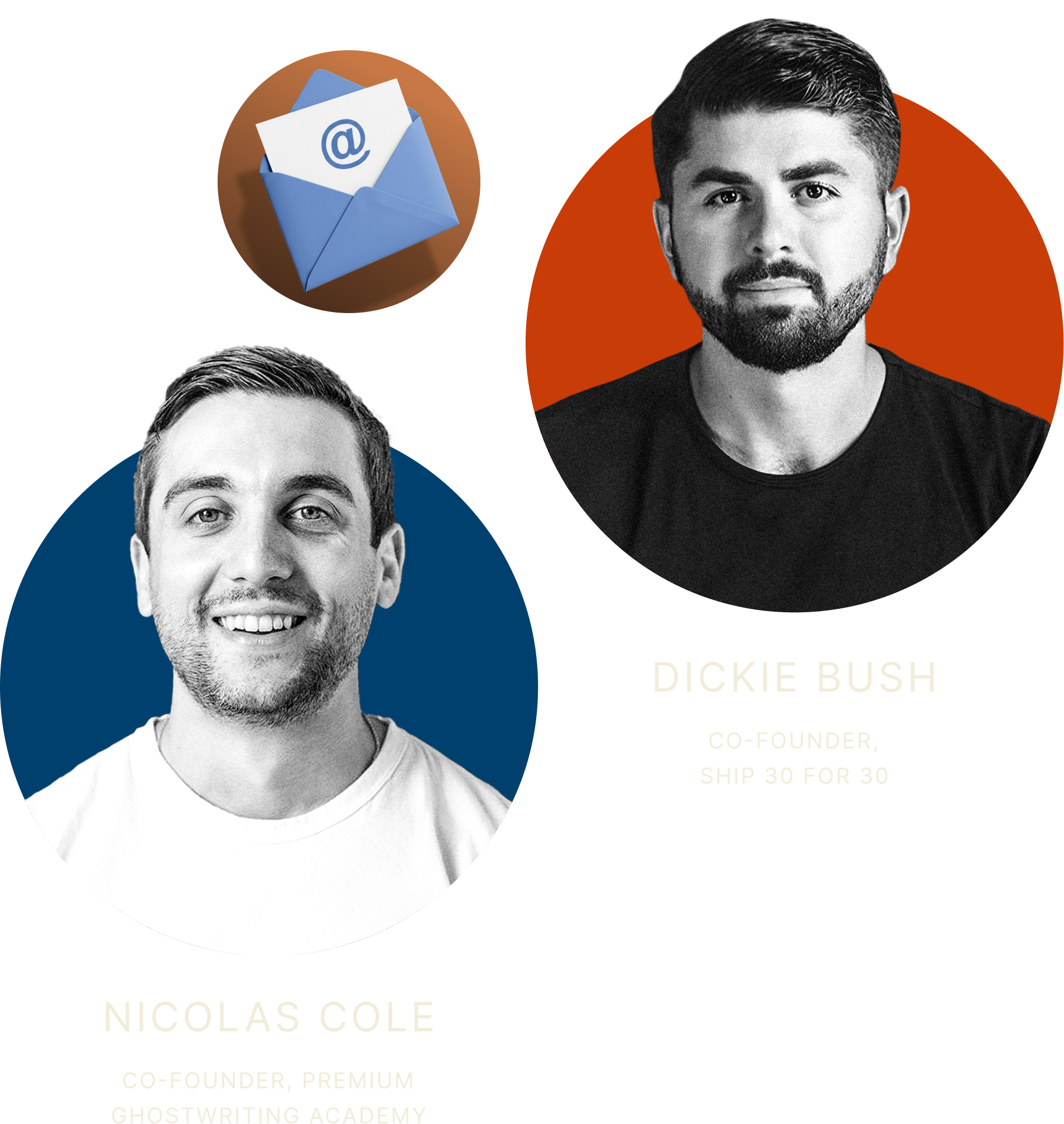 Nicolas Cole and Dickie Bush—Newsletter Ghostwriting Bootcamp instructors